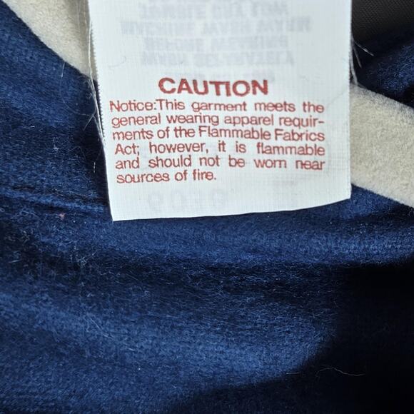 Vintage Cabelas Chamois Shirt Mens M Blue 100% Cotton Made USA Heavyweight Work - Picture 9 of 13